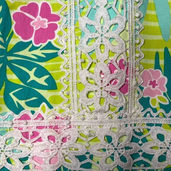 Lilly Pulitzer Palm Green In Windchime Print Size 2 - Picture 2 of 5